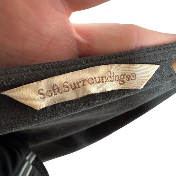 Soft Surroundings Faux Suede Waterfall Jacket Sz Large - Graphite Color - Picture 6 of 7